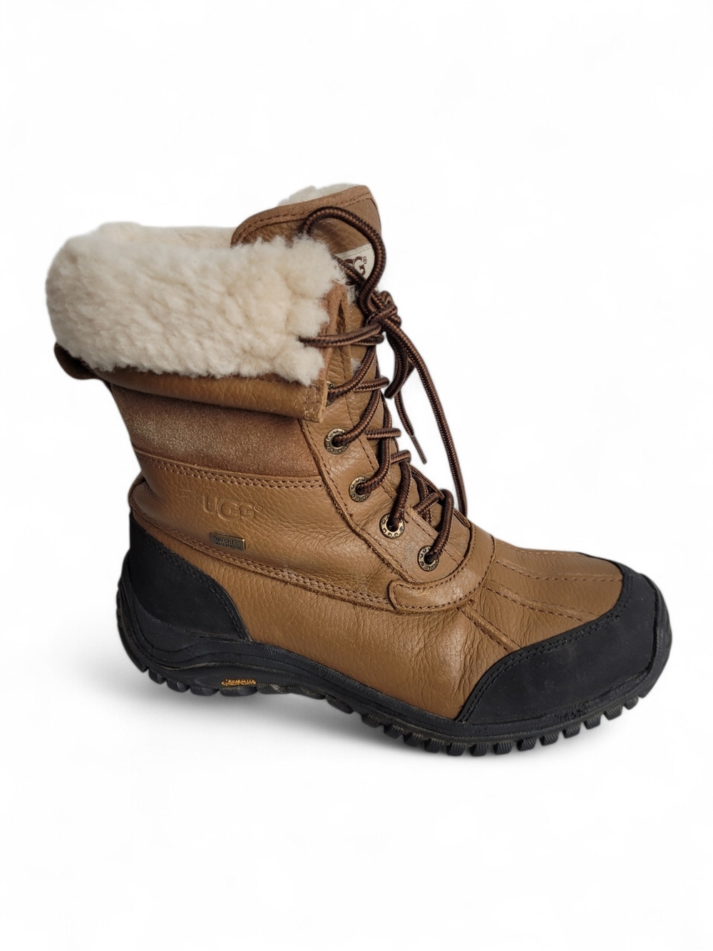 UGG Adirondak Leather Shearling Winter Boot Chestnut 7